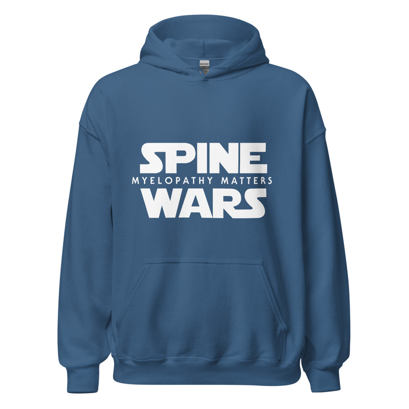 Spine Wars Myelopathy Matters White Print Hoodie