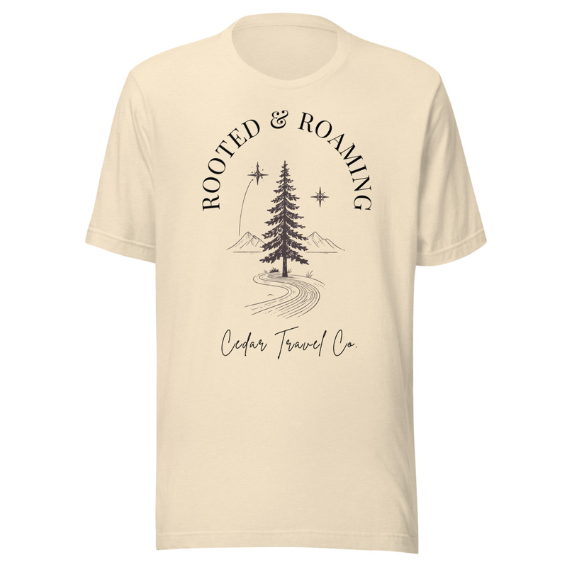 Rooted & Roaming Tee – M, Heather Natural