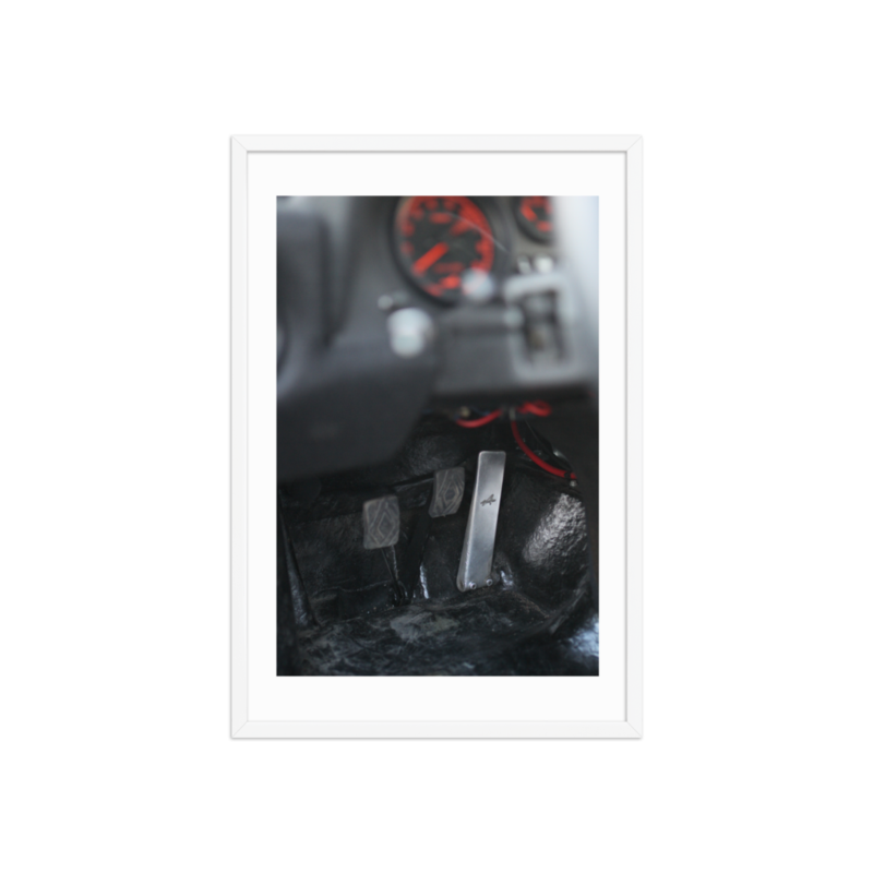 Renault Alpine A310 Gas Pedal - Framed poster (in) – 20″×30″, White