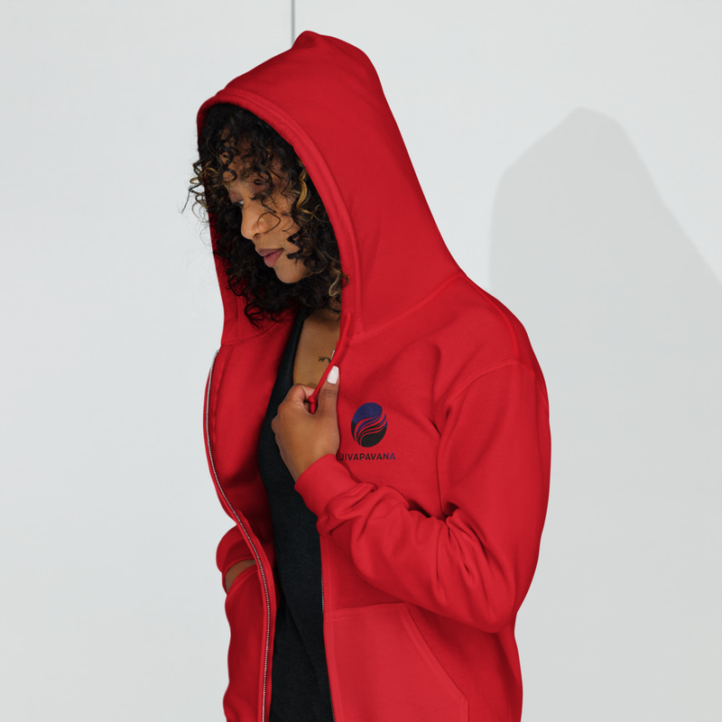 Jiva Pavana Zip Hoodie – 4XL, Red