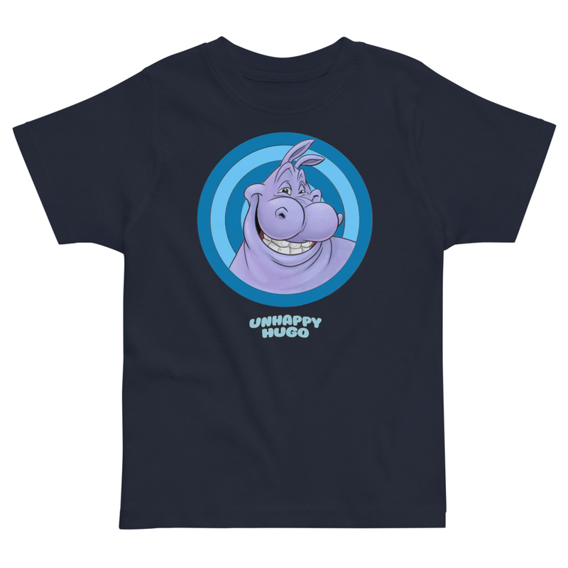 Unhappy Hugo Blue Circles T-Shirt for Preschoolers – 5/6, Navy