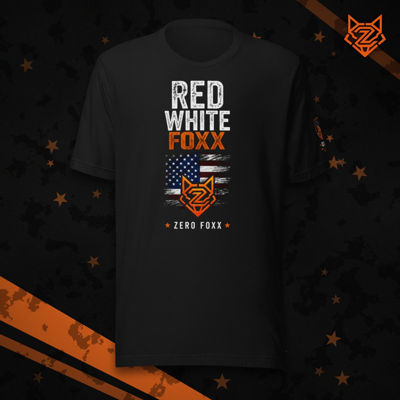American Flag — Red White Foxx | Tee — Front