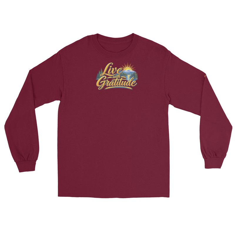 Live With Gratitude Men’s Long Sleeve Shirt