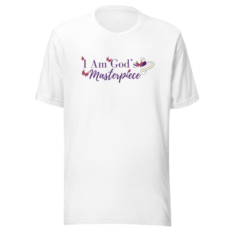 I am God's Masterpiece t-shirt – 5XL, White