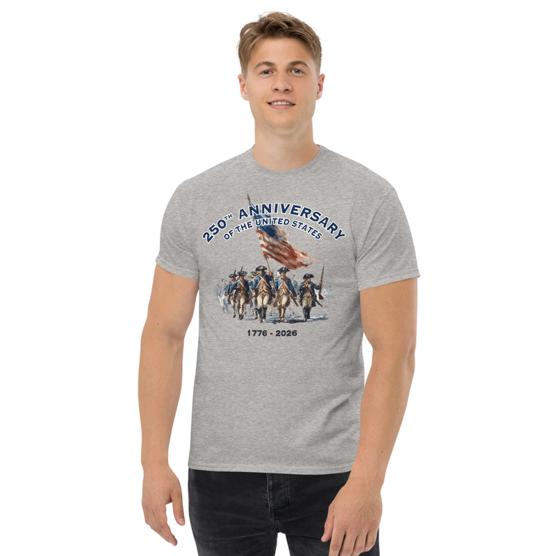 USA 250 | Continental Army Watercolor Unisex classic tee – XL, Sport Grey