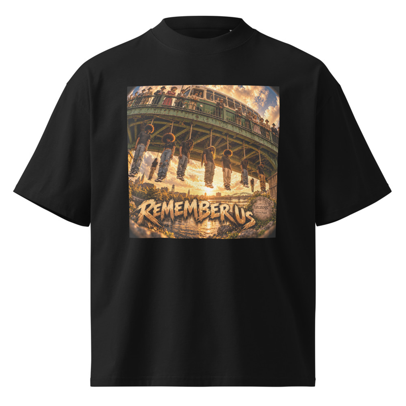 Unisex organic oversized high neck t-shirt
