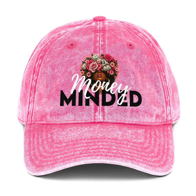 Money Minded Vintage Cotton Twill Cap