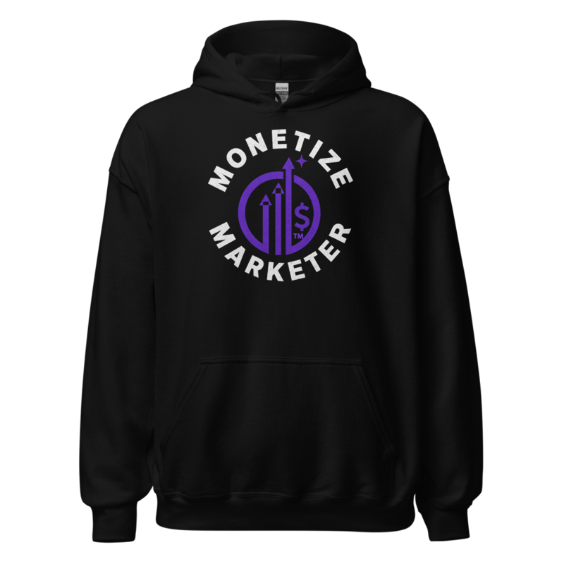 Monetize Marketer Circle Badge · Solid Violet Hoodie