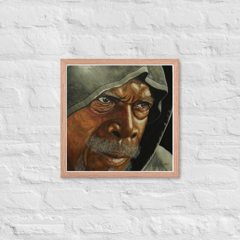 Intensity Framed Poster – 16″×16″, Red Oak