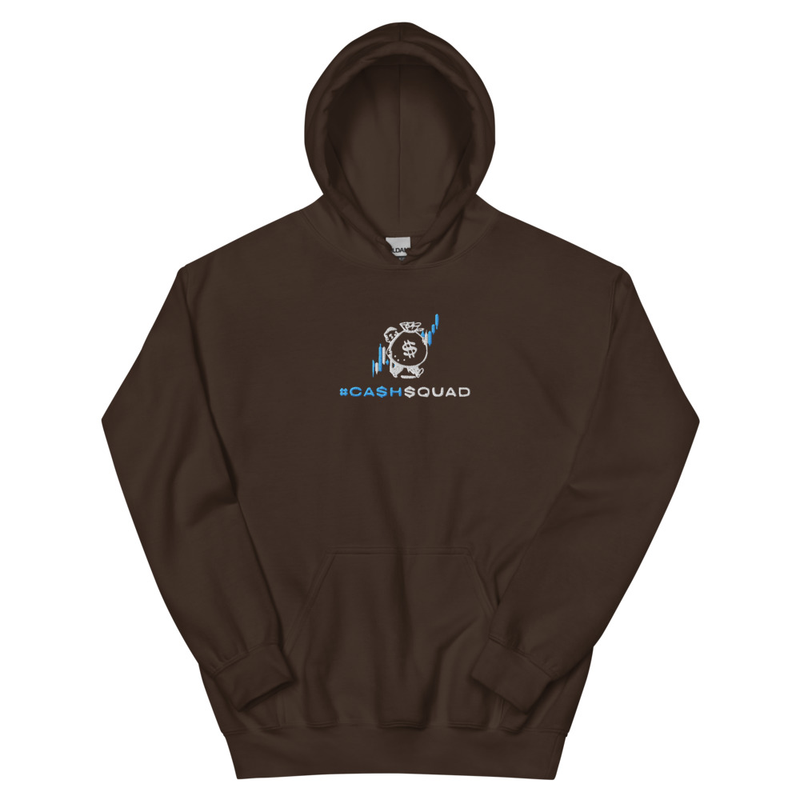 #CashSquad Embroidered Hoodie v.1 – XL, Dark Chocolate