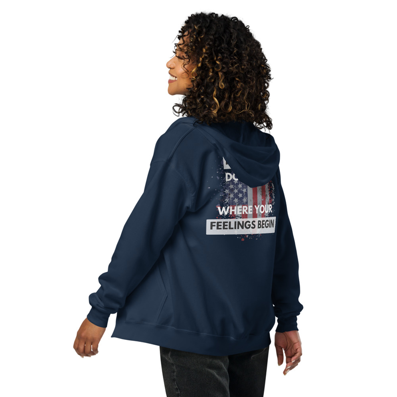 My Rights WGOAA - Unisex heavy blend zip hoodie – S, Navy