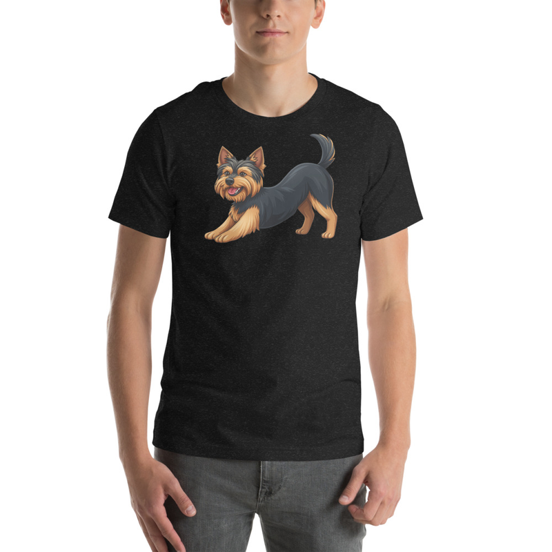 Yorkshire Terrier Downward Dog Yoga Unisex T-Shirt