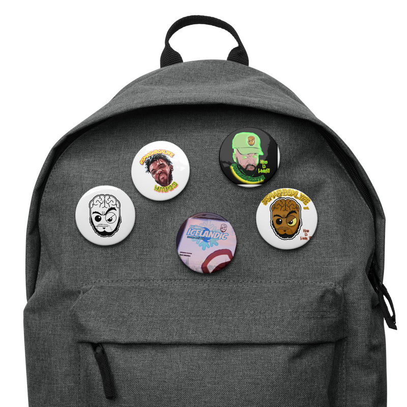 How U Living ?! pin buttons collection