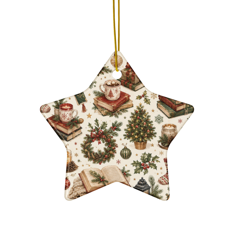 Book lover Ceramic ornament