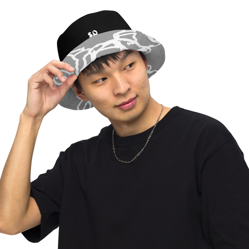 Solu Reversible bucket hat - Blk & White