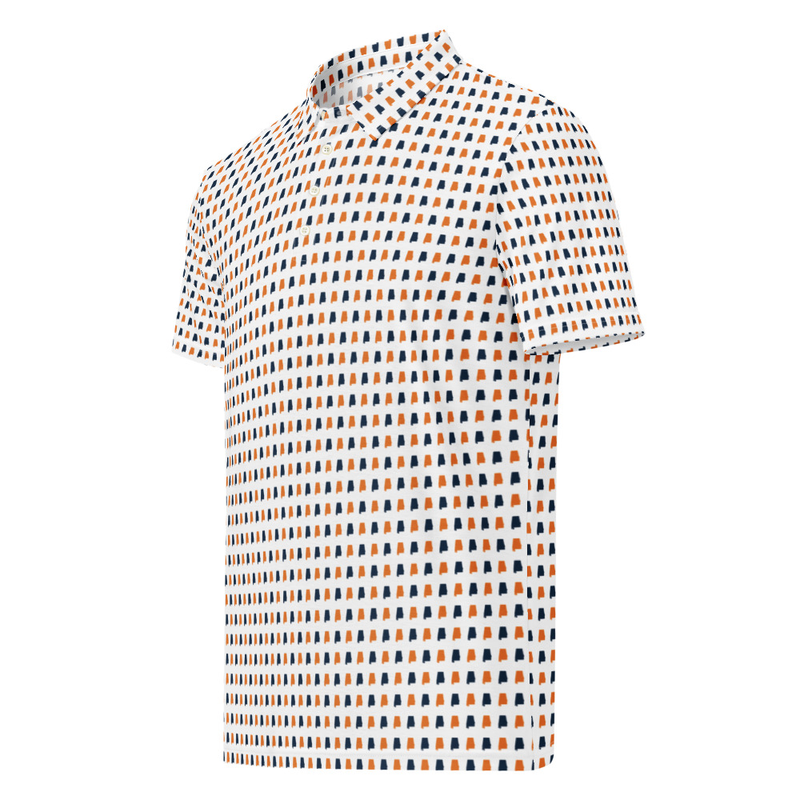 Men’s Fitted State of Alabama Polo in Auburn Blue and Orange