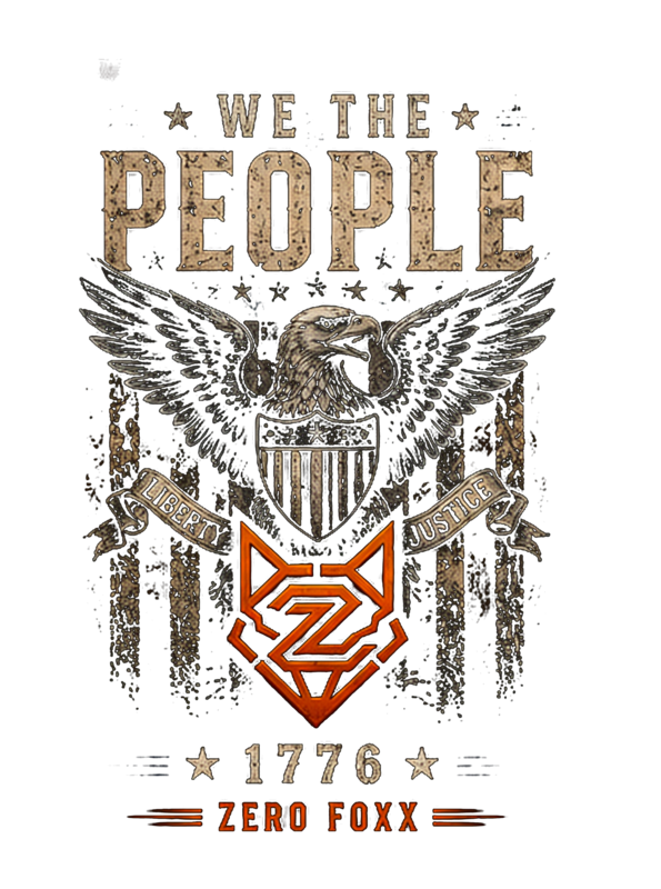 We the People — Liberty & Justice Eagle | Double-Sided Tee — Front Print