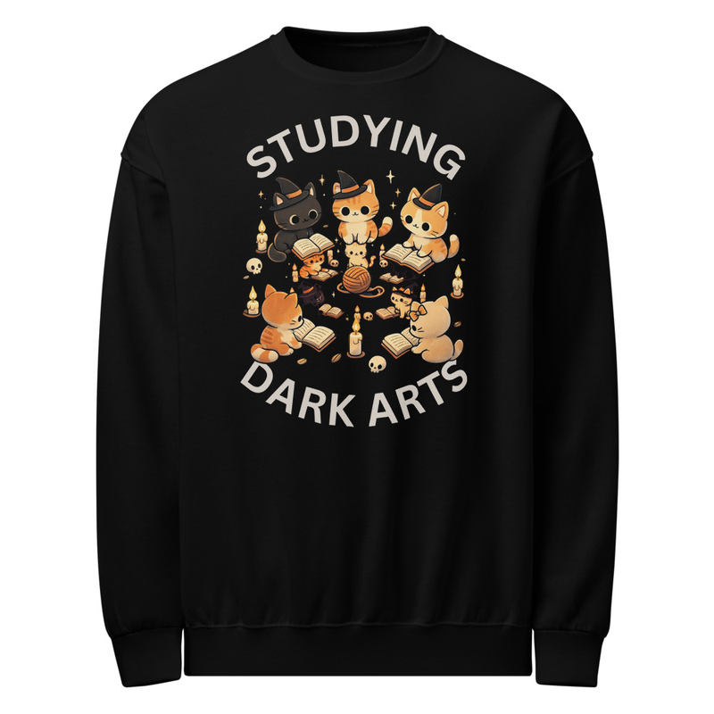 Studying Dark Arts Cat Lovers Crew neck sweatshirt