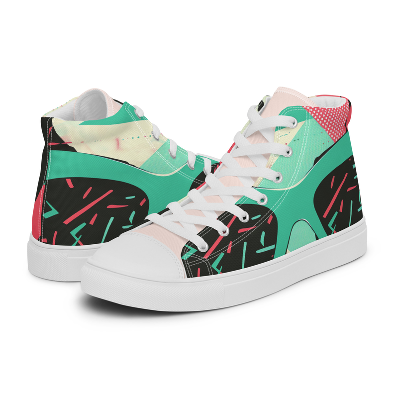 70s Retro Watermelon Women’s high top canvas shoes
