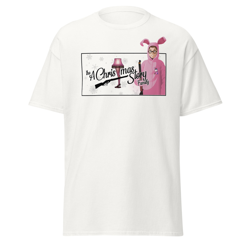 Pink Bunny Nostalgia Tee — Custom Made by: A Christmas Story Family™ – S, White