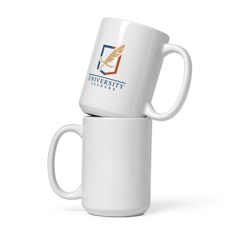 White glossy mug