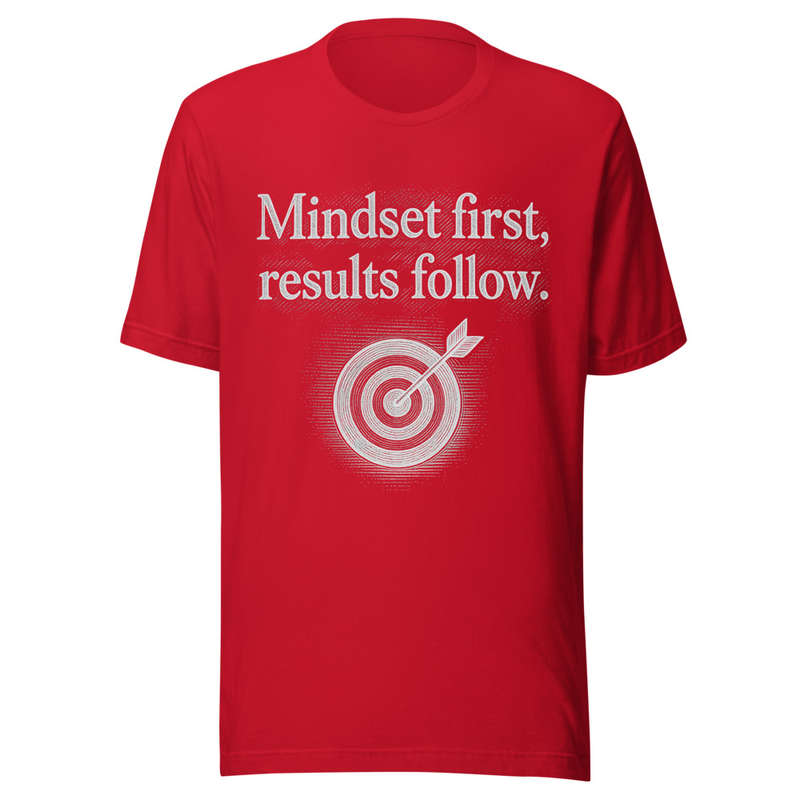 Mindset First Results Follow - Midnight Tone – XS, Red