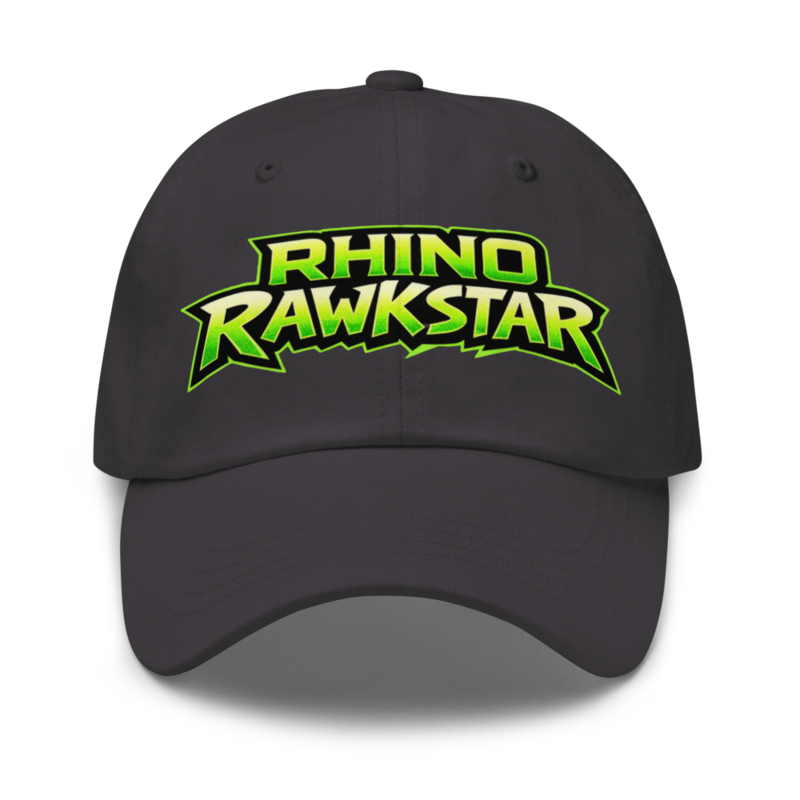 Rhino Rawkstar Logo Cap — Dark Grey / One size