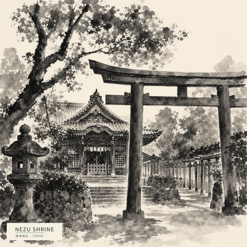 Nezu Shrine(根津神社)のアートワーク