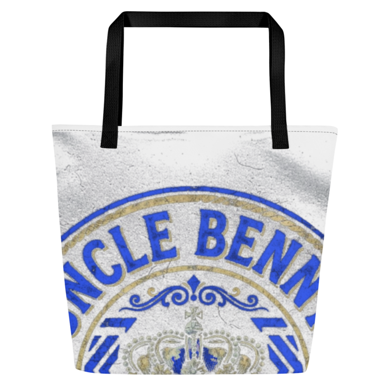 Uncle Benny ® Retro Crown Badge Tote Bag Neon Blue EST. 2020