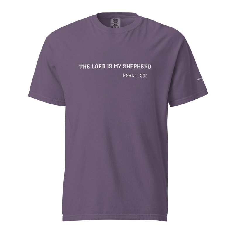 The Lord is my Shepherd Unisex garment-dyed heavyweight t-shirt – 2XL, Grape