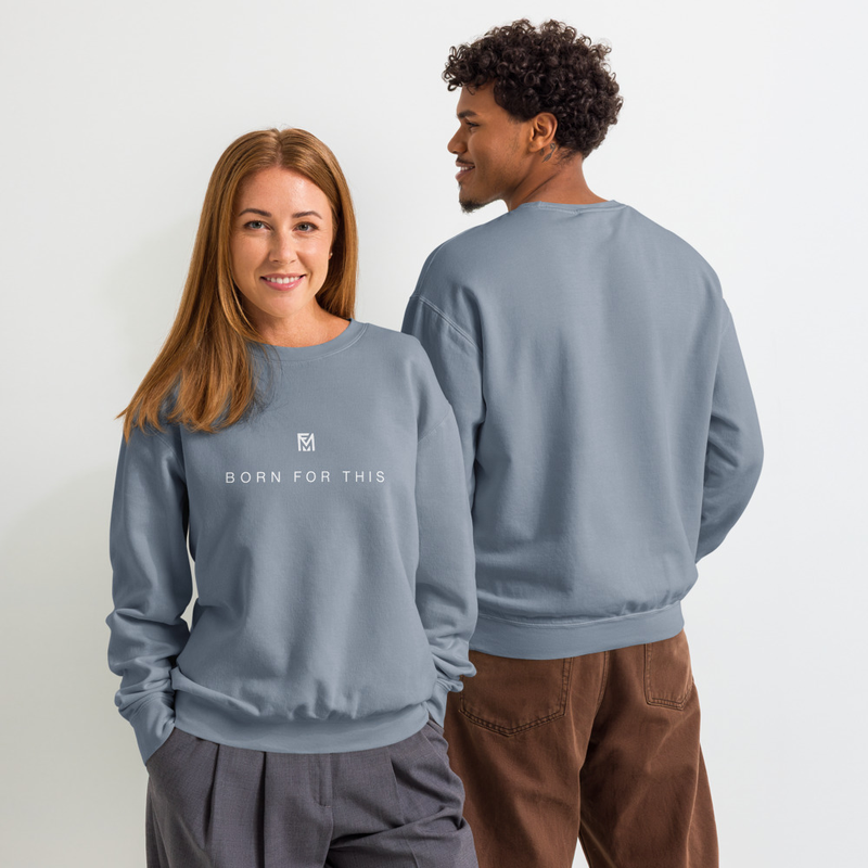 Born for This™ Premium Crew Neck Sweatshirt ( Unisex ) – XL, Blue Jean
