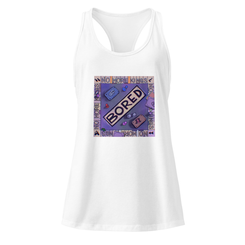 Bored Game Night Racerback Tank (White)
