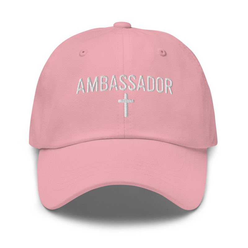 Ambassador Christian Dad hat – One size, Pink