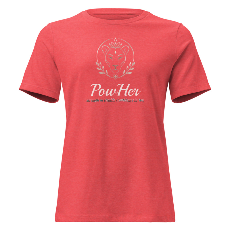 PowHer™ Women's Relaxed T-Shirt – XL, Heather Red