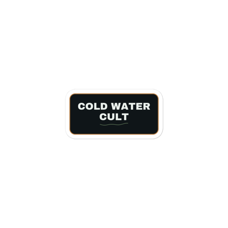 COLD WATER CULT Sticker mockup