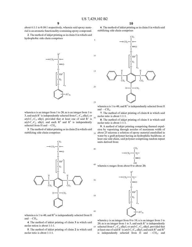 Patent US7429102 - Inks Harmonious Dance - default
