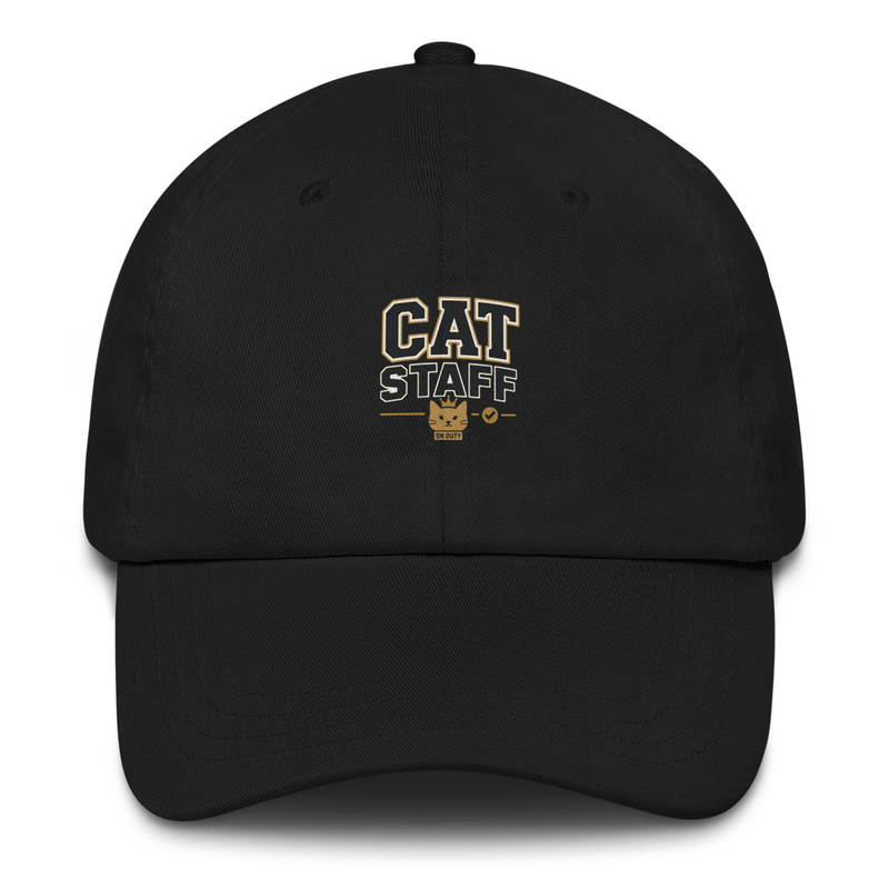 Full-Time Cat Staff Cap in Black