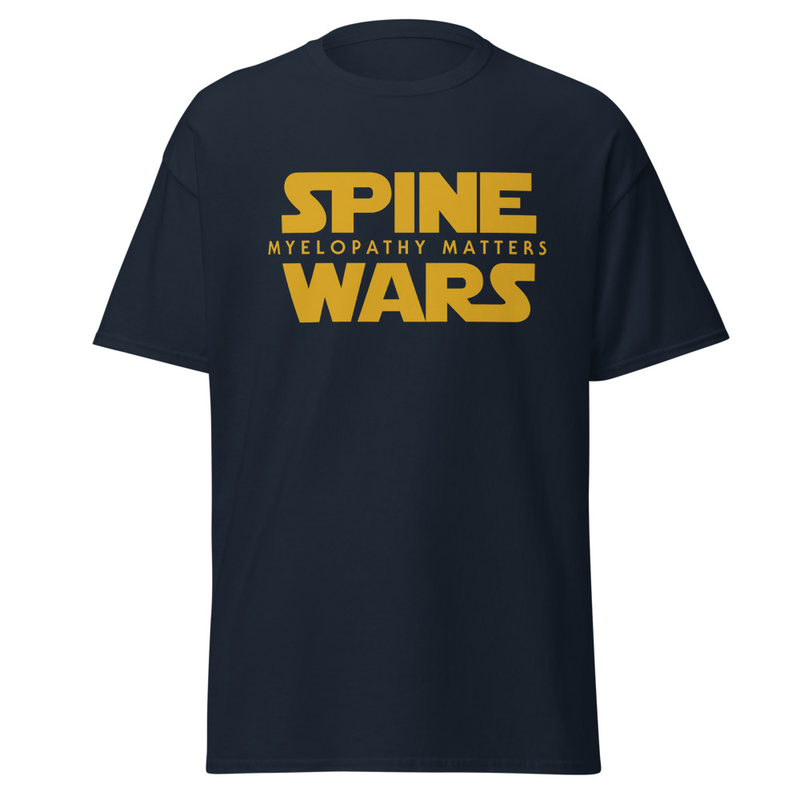 Spine Wars Myelopathy Matters Gold Print T – XL, Navy