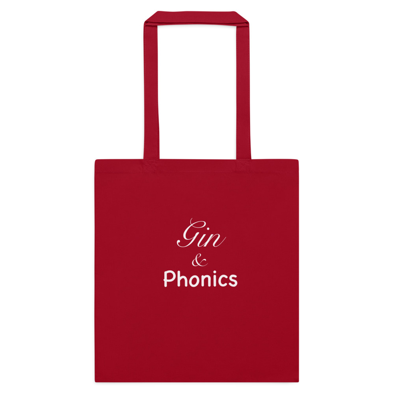 Cotton colour tote bag - Gin & Phonics – One size, Classic Red