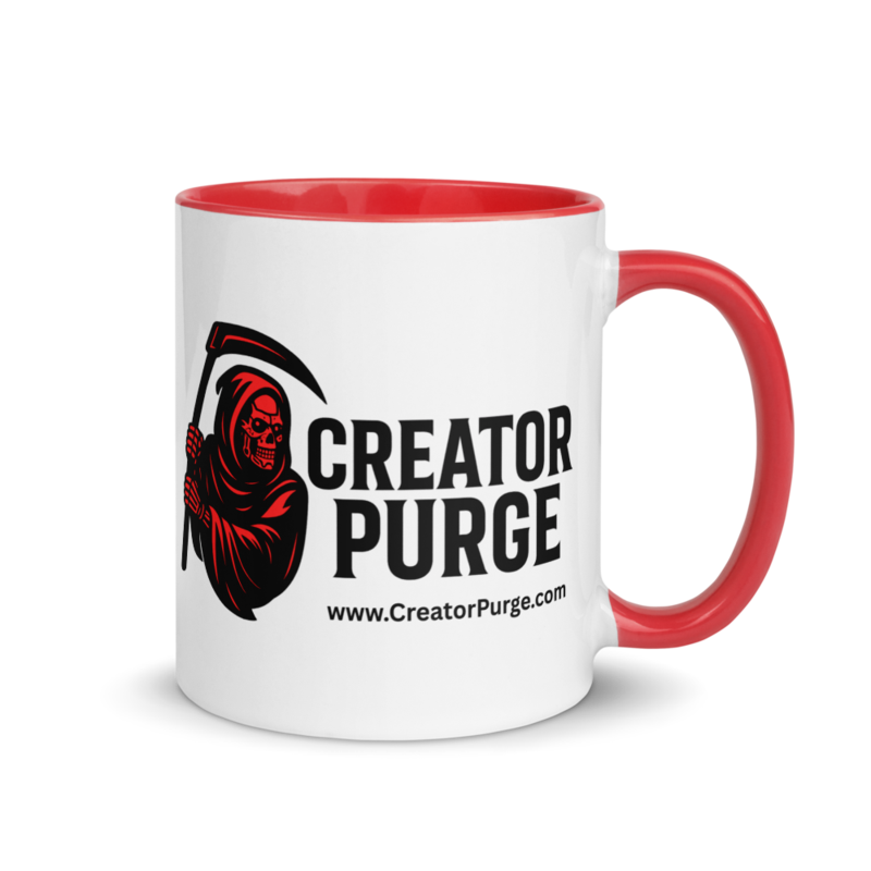 Creator Purge Logo Mug with Color Inside in Red