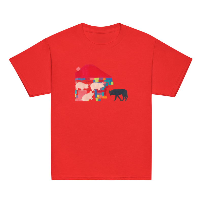 The Wolf - Youth Tee – XS, Red
