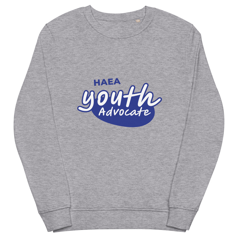 Apparel - Dark Blue HAEA Youth Advocate Unisex organic sweatshirt