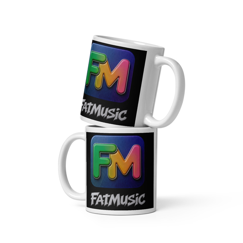 White glossy mug