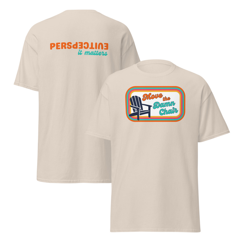 Unisex T-shirt - Chair Front, Perspective Back – XL, Natural