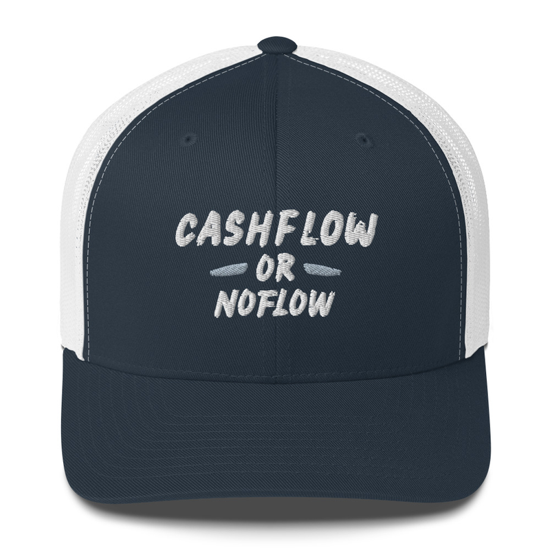 #CashflowOrNoflow Hat – One size, Navy/ White