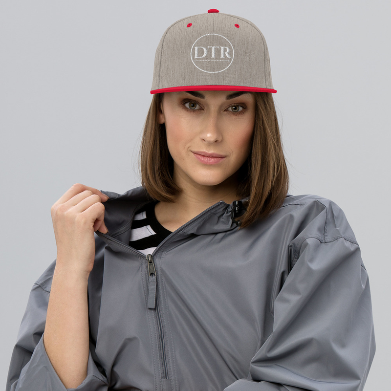 Snapback Hat White Logo