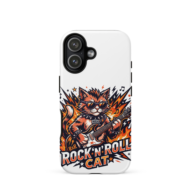 Tough Case for iPhone®: Rock N Roll Cat – iPhone 17, Matte