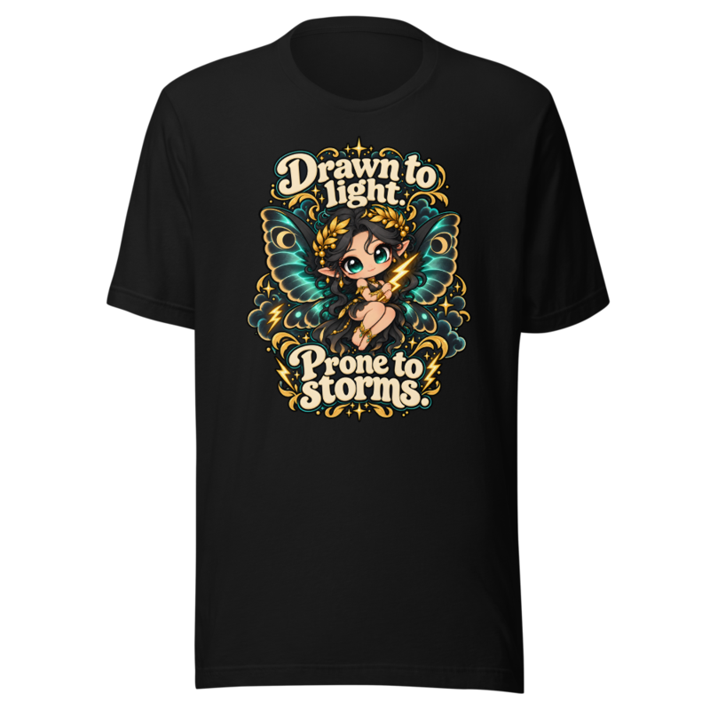 Drawn to light. Prone to storms Tee