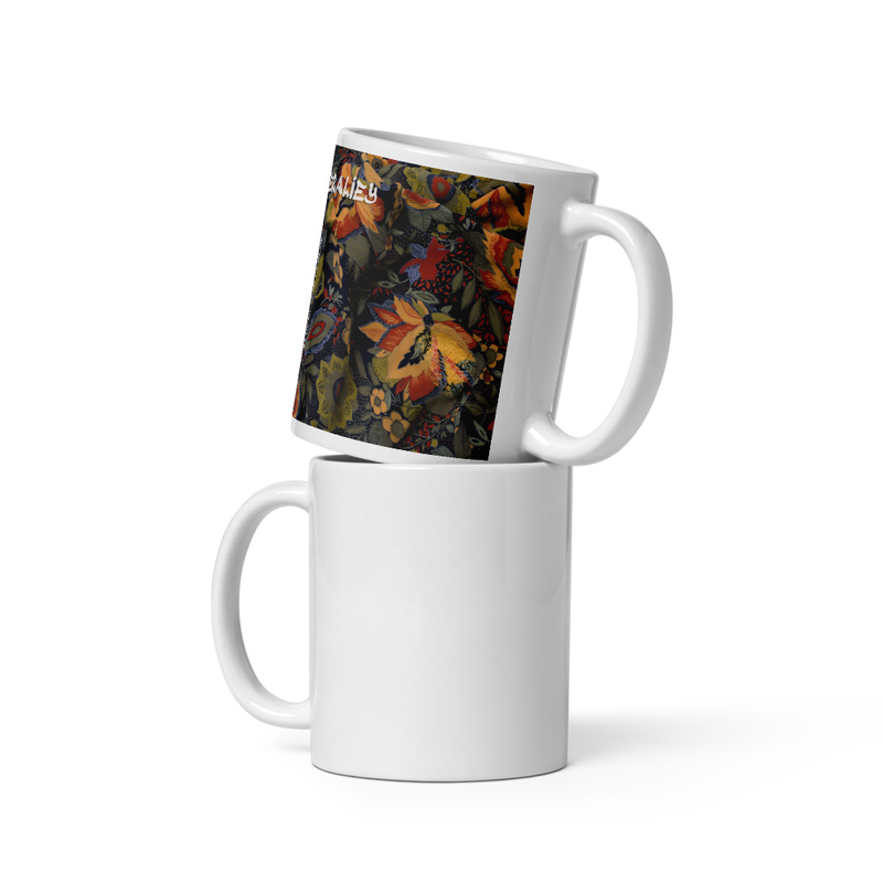 White glossy mug