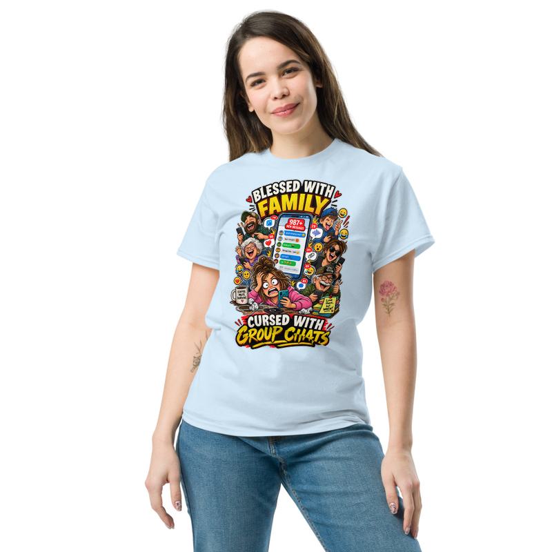 Group Chat - Unisex classic tee – L, Light Blue